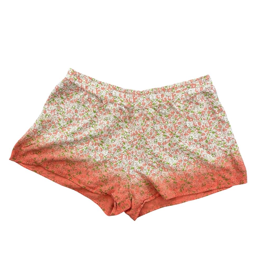 EM Floral Lounge Summer Shorts Women’s Size large Ombre Ditsy Flower Print